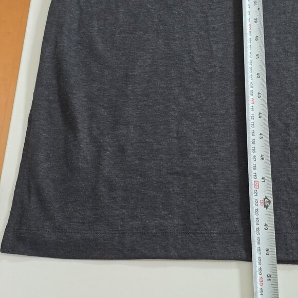 Old Navy T Shirt Maxi Dress 3X Black SS Linen Blend Slits Pullover Goth Cottage - Picture 8 of 15